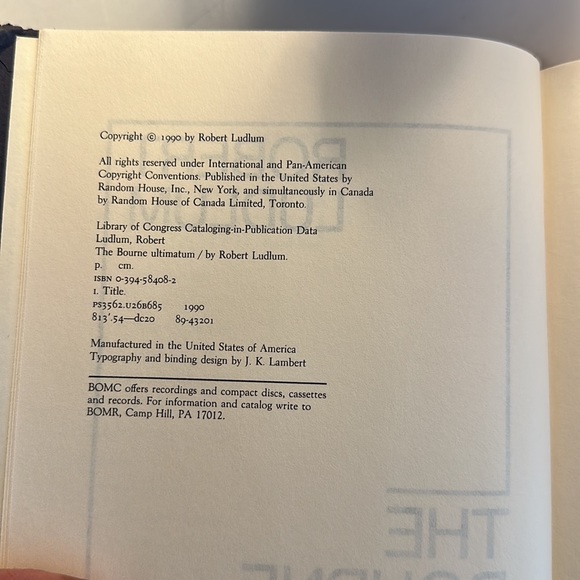 Robert Ludlum The Bourne Ultimatum First Edition Hardcover Novel - Picture 10 of 10